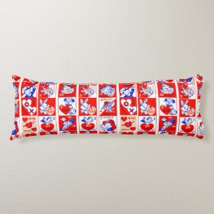 Cojín Valentine Retro Love Hugs Cute Pattern