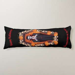 Cojín 🧛 ‍ ♂️ Vampiro gótico Halloween Black Pillow 🎃 �