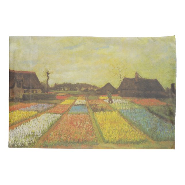 Cojín Van Gogh Tulip Fields Funda de almohada de doble l (Reverso)