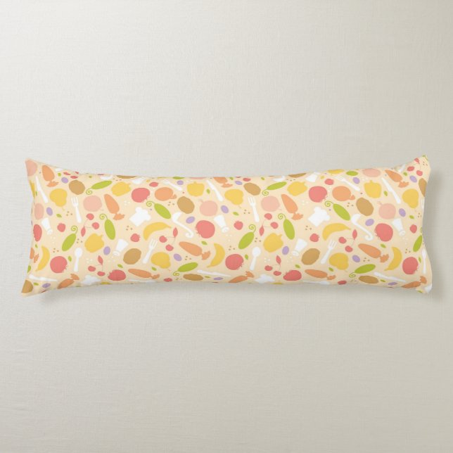 Cojín Vegetariano que cocina el fondo del modelo (Anverso)