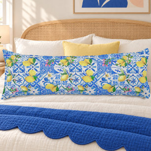 Cojín Verano azul siciliano Amalfi Mediterráneo mayólica