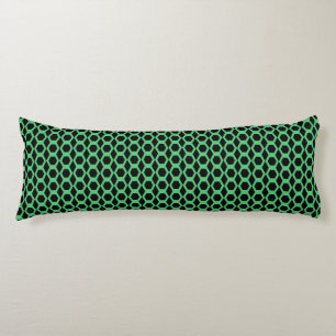 Cojín Verde Esmeralda Patrón de Hexágono Negro