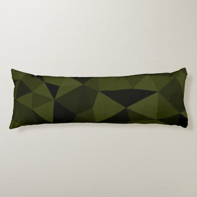 Cojín Verde oscuro del ejército negro patrón de malla ge (Anverso)