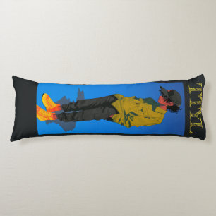 Cojín Vibes rela-xing, en azul,