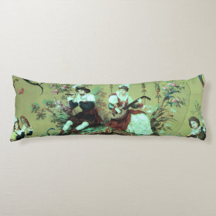 Cojín Vintage French Sage Green Toile Victorian Floral