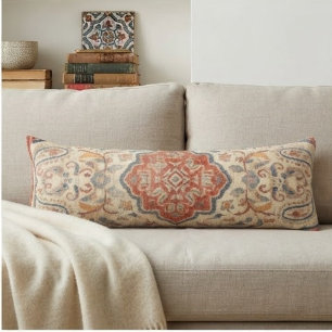 Cojín Vintage Persian Terracotta Floral Medallion