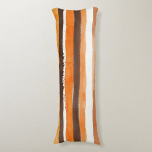 Cojín Vintage Watercolor Striped - Earthy Coffee Tones(5