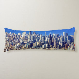 Cojín Vista aérea de Chicago céntrica con el lago