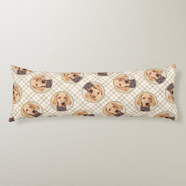 Cojín Vizsla, con cabello alámbrico, pintura de perro ad (Anverso)