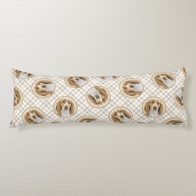 Cojín Welsh Springer Spaniel Pintura original de arte de (Anverso)