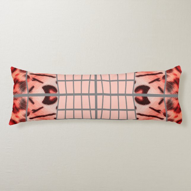 Cojín Wildcat Matrix - Bengal Cat Leopard Pink Pillow (Anverso)