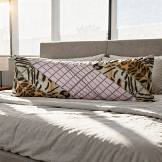 Cojín Wildcat Matrix - Bengal Cat Leopard Pink Rose