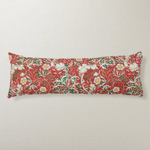 Cojín William Morris Algas Flor Antigua Rojo Verde