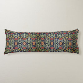 Cojín William Morris Flores Foliage Rojo amarillo verde