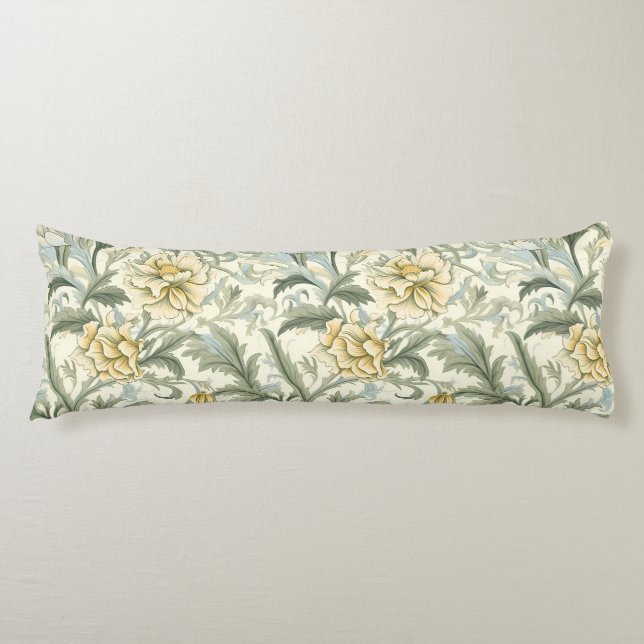 Cojín William Morris,Patrón floral,Flujo de artes y arte (Anverso)