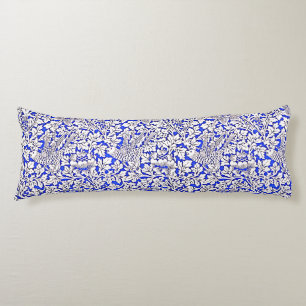 Cojín William Morris Vintage Flores Aves Blue White