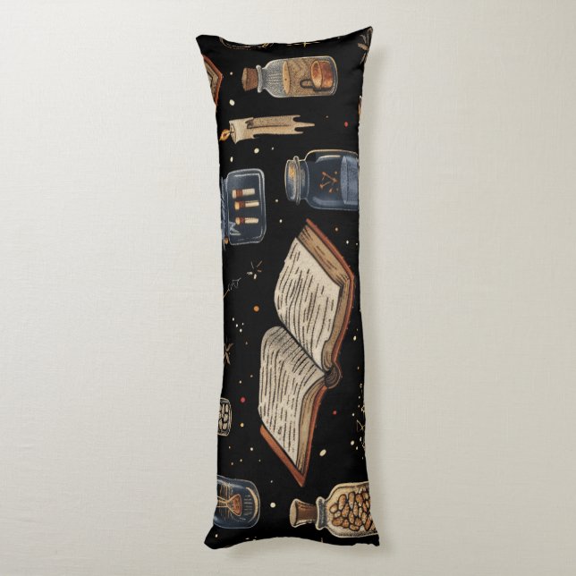 Cojín Witchcraft Potion Pattern – Halloween Magic (Atrás (Vertical))