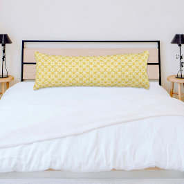 Cojín Yellow Flower Plaid Pattern Body Pillow