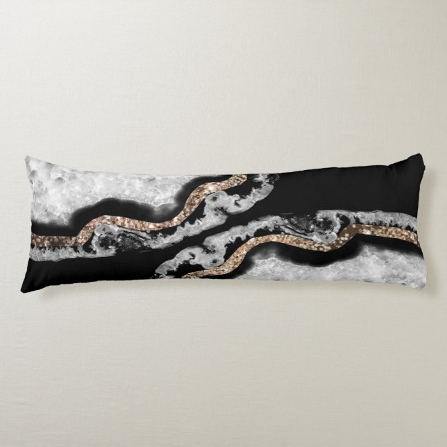 Cojín Yin Yang Agate Purpurina Glam #8 #gem (Anverso)