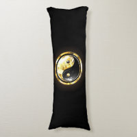 Yin Yang dorado en negro