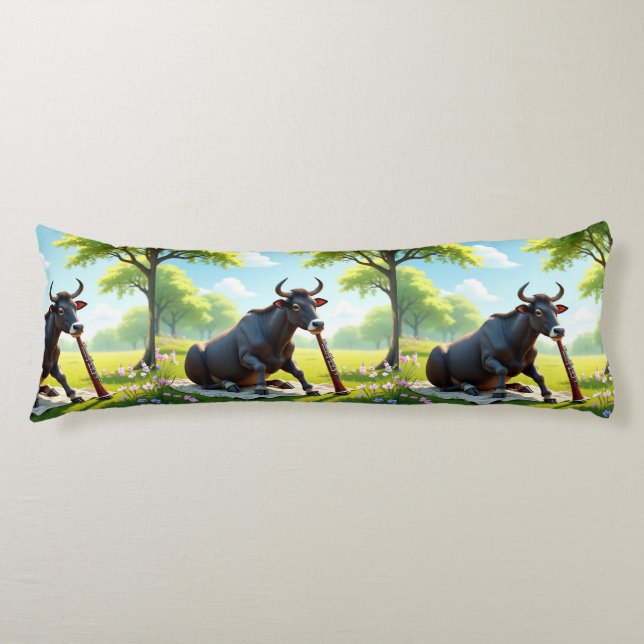 Cojín Zebu Meadow Serenade Body Pillow (Anverso)