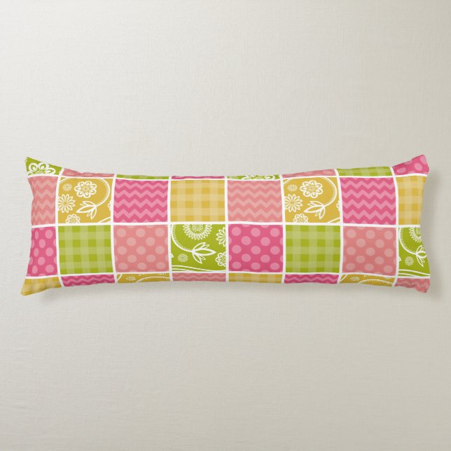 Cojín Zigzag, Chevron, Polka Dots, Gingham, Patchwork (Anverso)