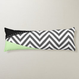 Cojín Zigzag gris, Chevron gris, Patrón de zigzag, Menta