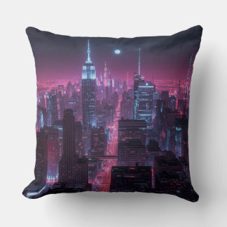 Cojines de decoración noche en la ciudad