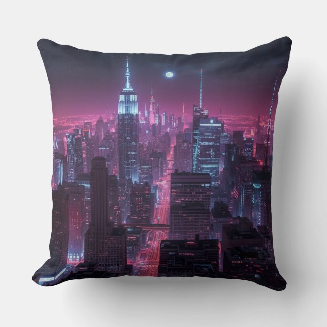 Cojines de decoración noche en la ciudad (Anverso)