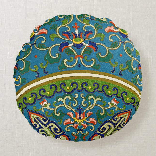 Cojines de diseño geométrico tradicional chino (Anverso)