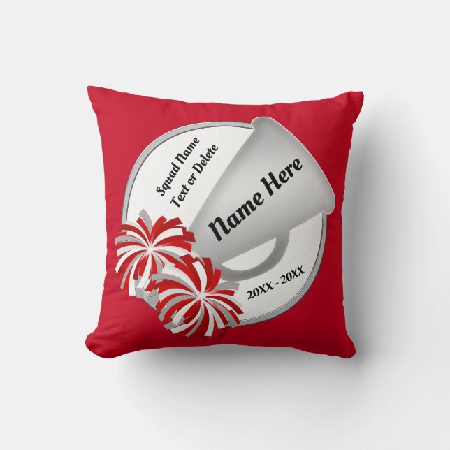 Cojines decorativos animadores personalizados rojo (Anverso)