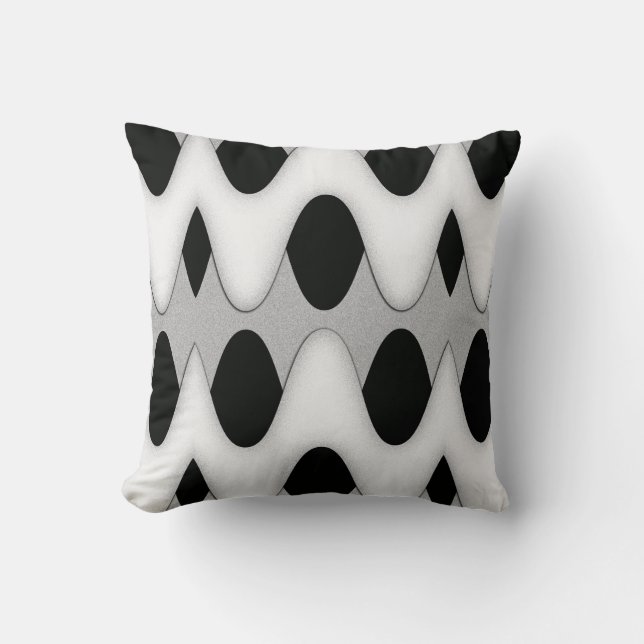 Cojines decorativos Art Deco Black and White Gleam (Anverso)