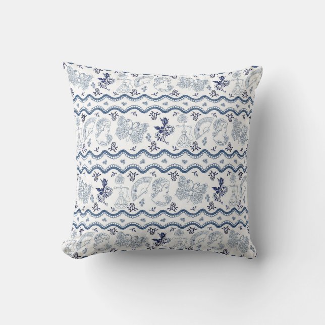 cojines decorativos azul blanco (Anverso)