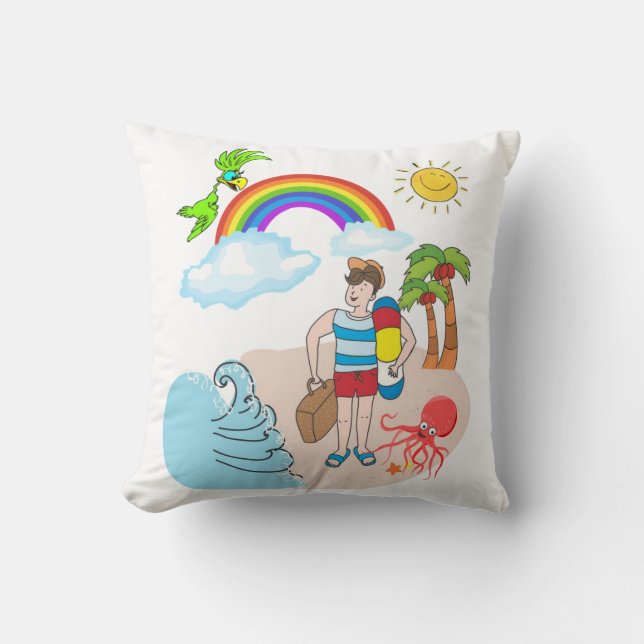 Cojines decorativos Beach Fun Octopus (Anverso)