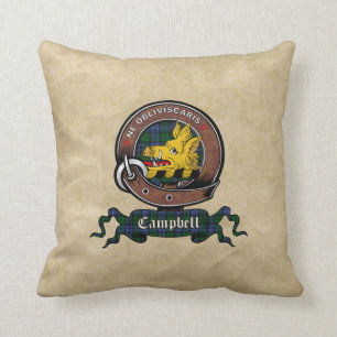 Cojines decorativos Campbell Clan Badge & Tartan