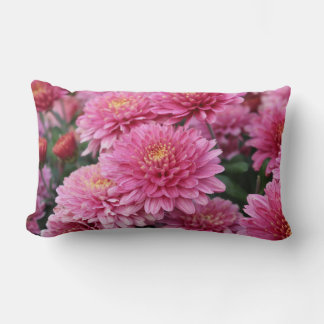 Cojines decorativos con crisantemo rosado vibrante