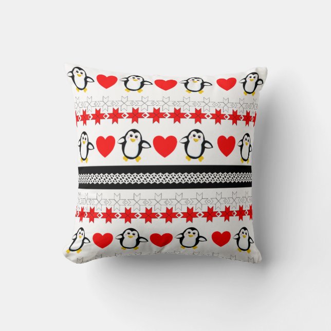 Cojines decorativos con estampado en el pingüino C (Anverso)