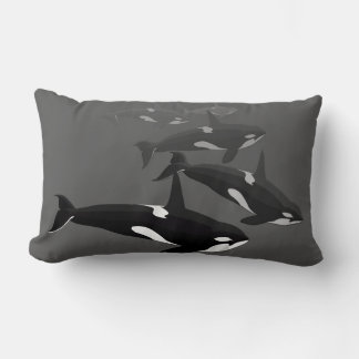 Cojines decorativos de arte de ballenas asesinas d