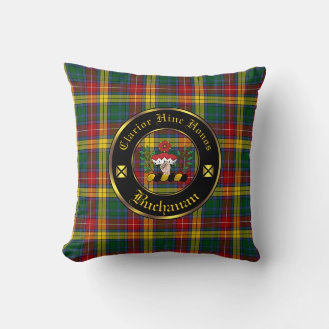 Cojines decorativos de Buchanan Clan y Tartan (Anverso)