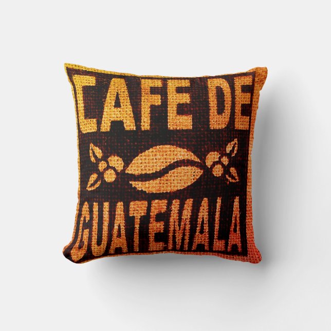 Cojines decorativos DE LA BOLSA DE CAFÉ DE BURLAP  (Anverso)