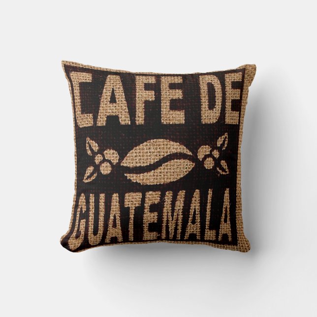 Cojines decorativos DE LA BOLSA DE CAFÉ DE BURLAP  (Anverso)