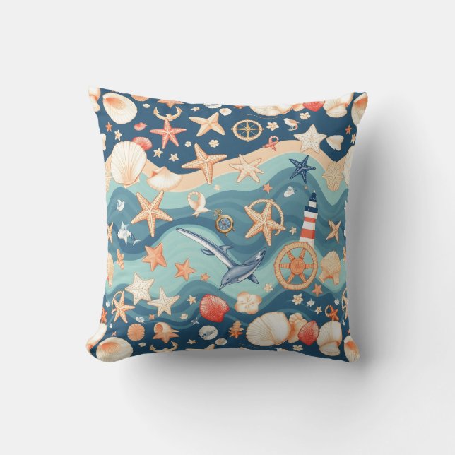 Cojines decorativos de la brisa costera - estilo c (Anverso)