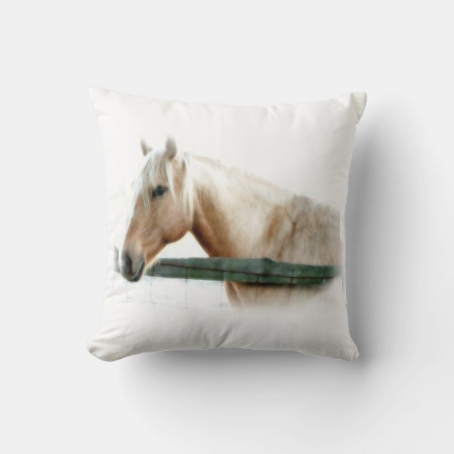 Cojines decorativos de la fotografía del caballo (Anverso)