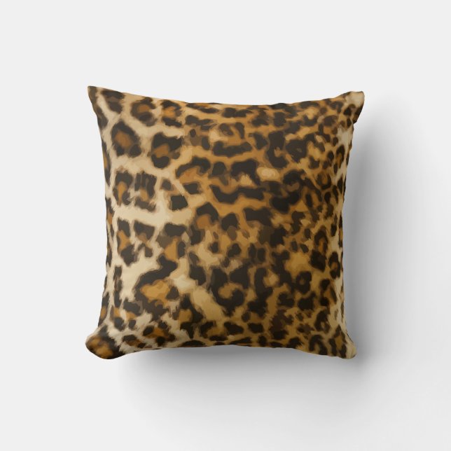 Cojines decorativos de leopardo salvaje (Anverso)