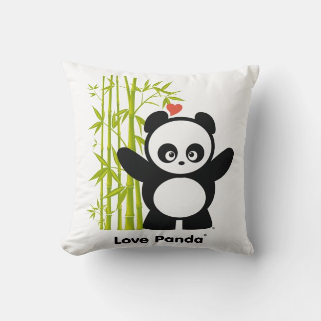 Cojines decorativos de Panda® del amor (Anverso)