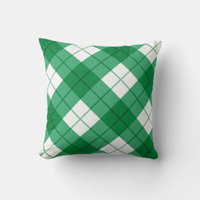 Cojines decorativos de Plantas Bias Plaid Tartán P (Anverso)