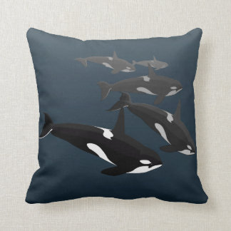 Cojines decorativos del arte de la orca de la