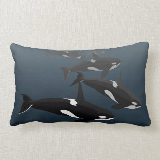 Cojines decorativos del arte de la orca de la