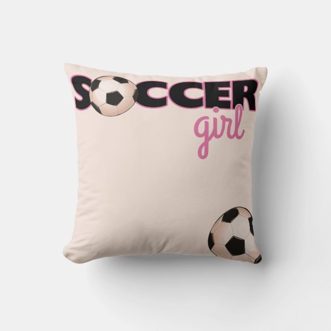 Cojines decorativos del chica del fútbol (Anverso)