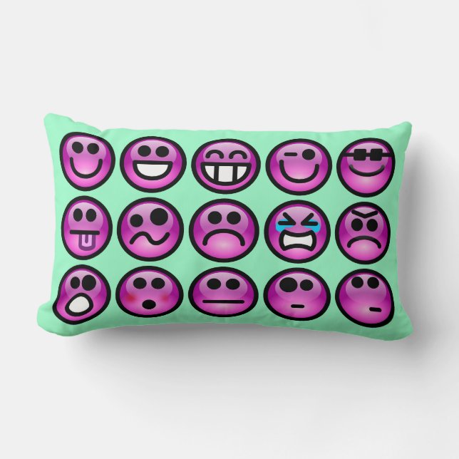 Cojines decorativos del Emoticon de la cara (Anverso)